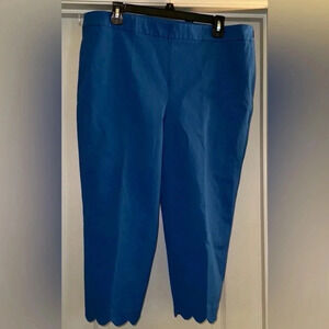 TALBOTS Chatham Cropped Royal Blue Capri Petite Pants